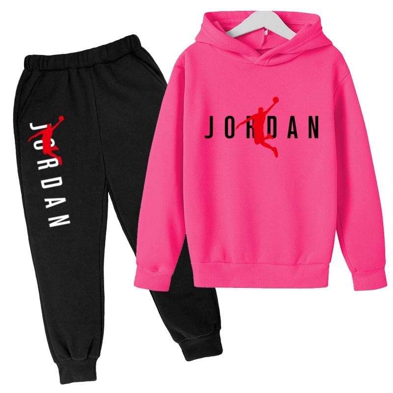 Felpa con Cappuccio per Bambini Lettere da Basket Pullover 3-12 Anni Giacca Felpa+Pantaloni Ragazzo Ragazza Neonato Abbigliamento Jogging Tempo Libero Moda Marca Set