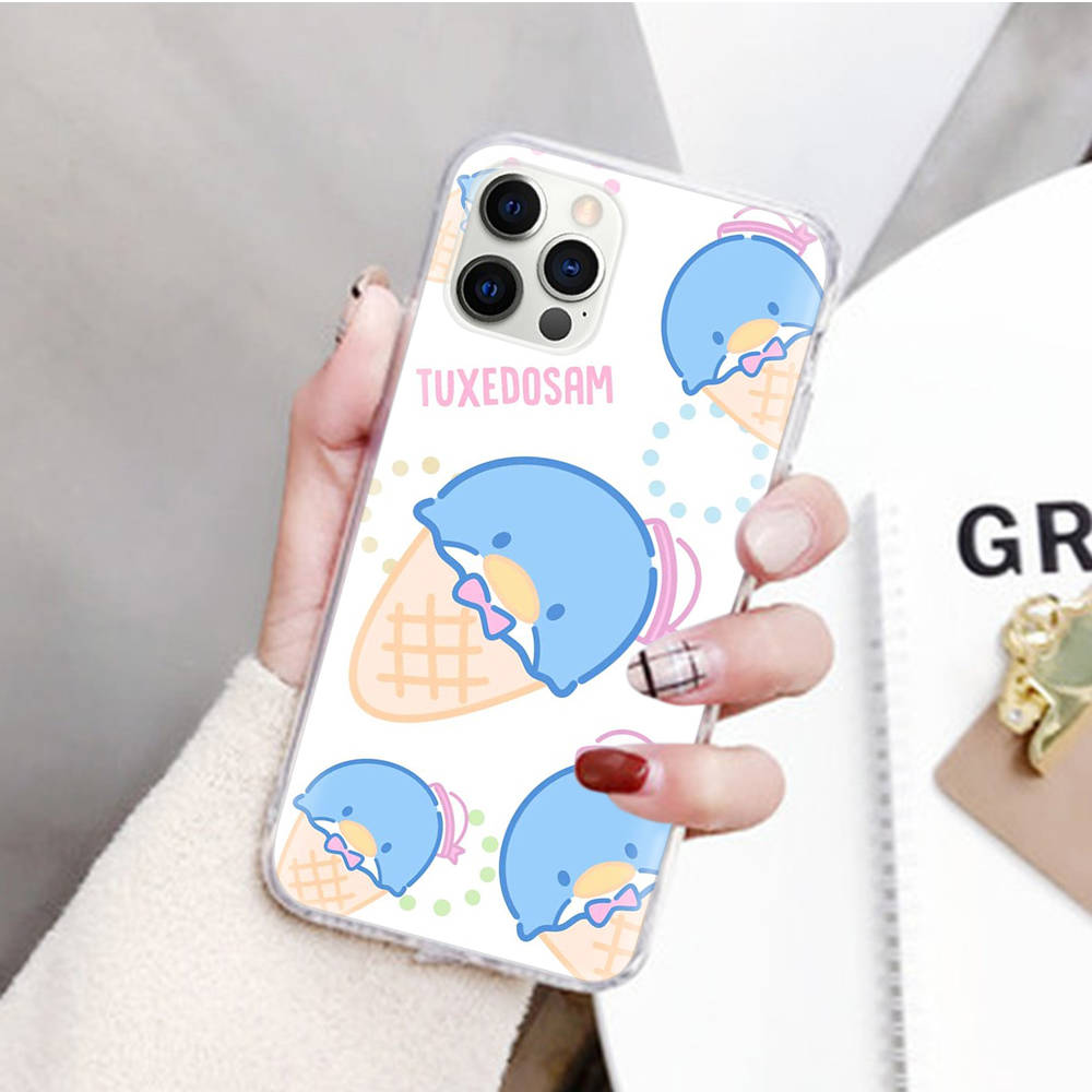 JZ8 Tuxedosam Transparent Case for Samsung A04 A14 A23 M33 M53 Realme 10 9 C35 C55 VIVO Y02 X80 Infinix Hot 30 Note 11 Tecno Spark 8P Pro