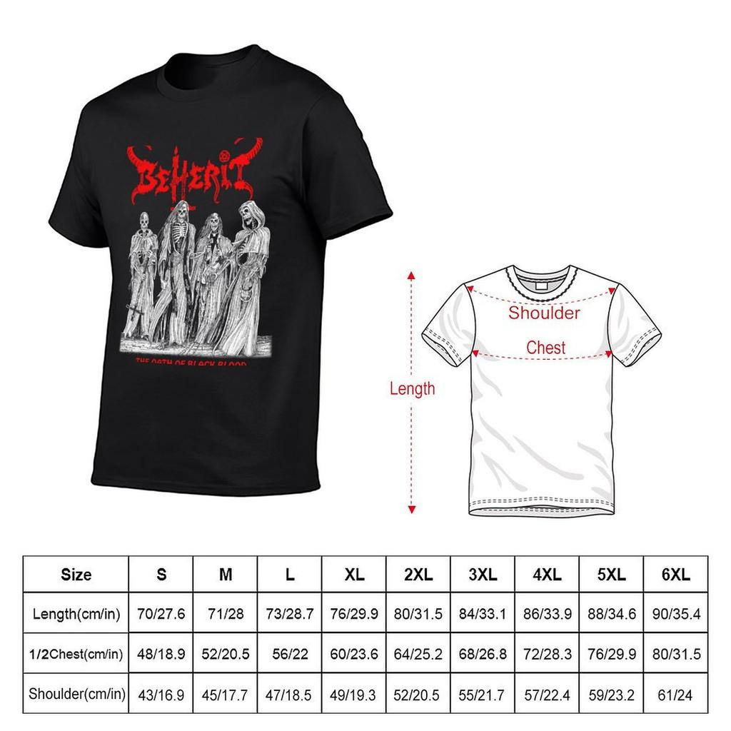 Beherit Oath Blood Black Metal Tshirt Anime Vintage Clothes Quickdrying T Shirts Men