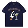 Social Overload Funny Goose Meme T-shirts High Street Fashion Trend Short Sleeve T Shirt Men Women Casual Cotton Summer T-shirt