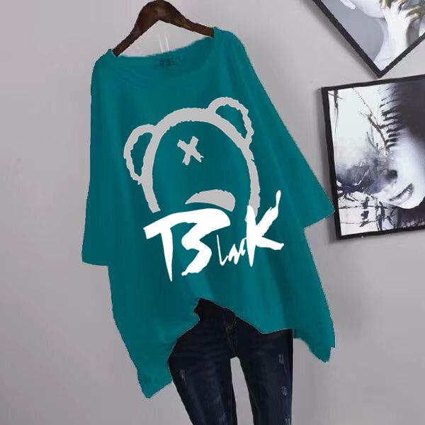 Women's Casual Loose Mid-Length Short-Sleeve T-Shirt