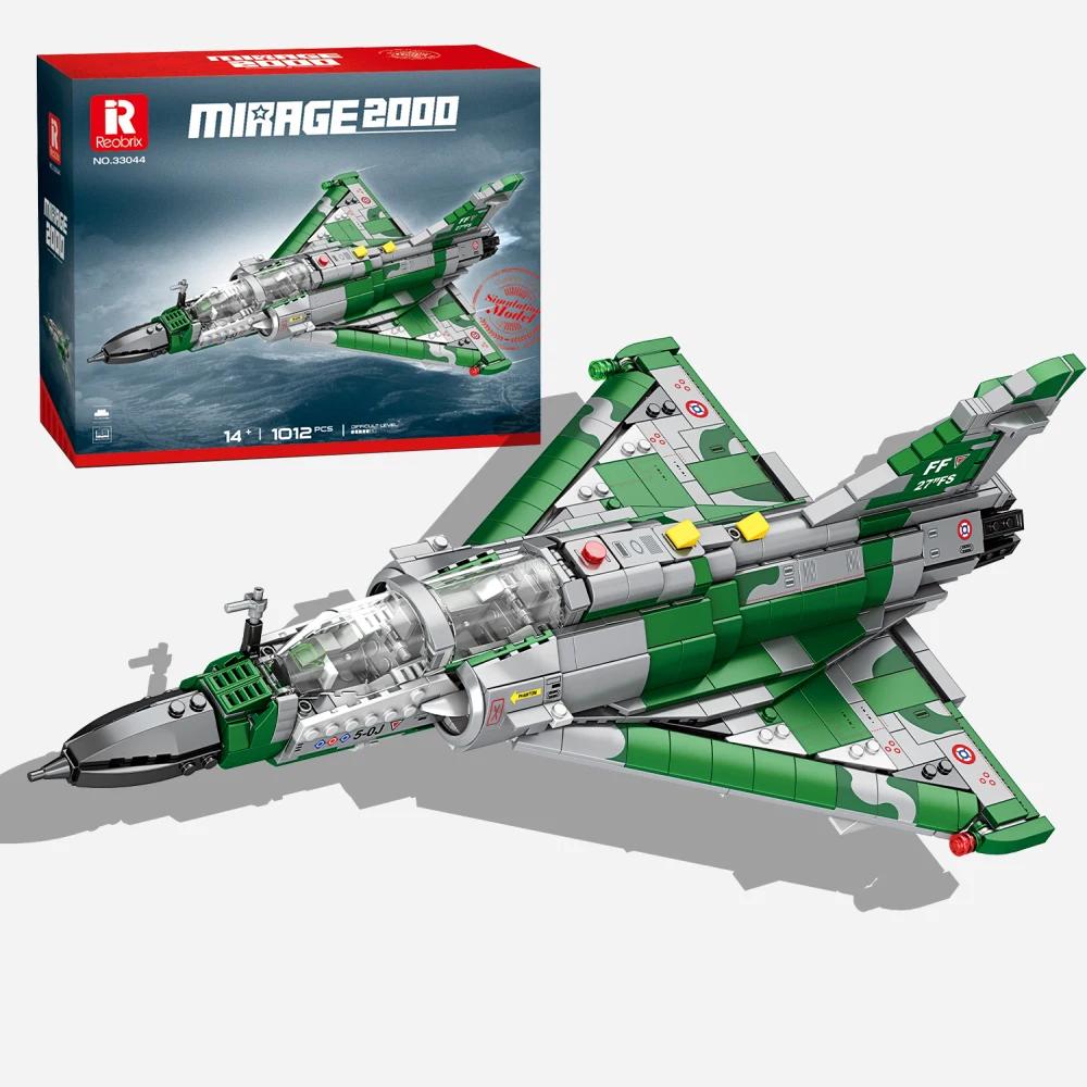 

1012PCS Mirage 2000 Fighter Jet Building Blocks Model Military Plane Series Kids Educational DIY Toys Gifts Desktop Ornaments
