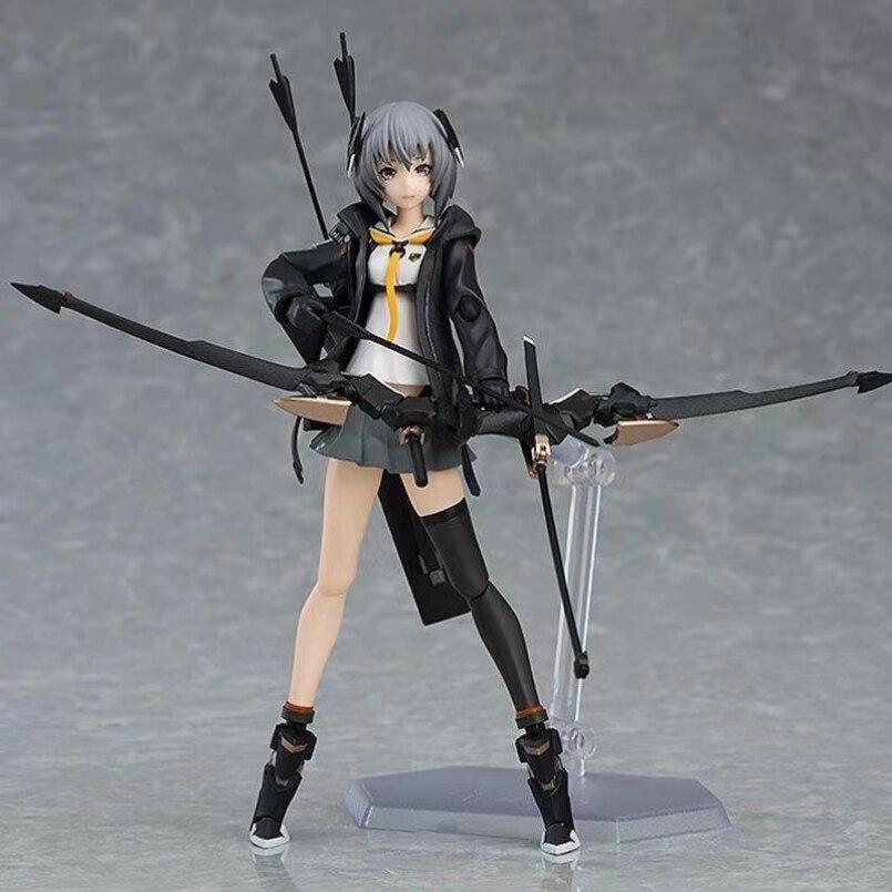 15cm Figma  Heavily Armed High School Girls Anime Figure Liu Pvc Action Figure Toy Game Statue Collection Model Doll Gift