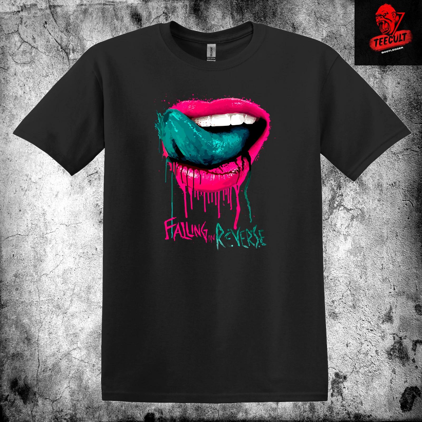 Men s and Women s T-shirts Falling in Reverse Punk Rock Tee Unisex Heavy Cotton M