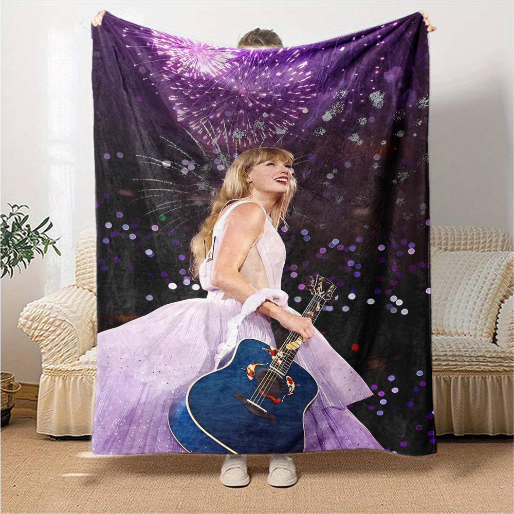 1pc Taylor Swift2 Blanket, Gift, for Men and Women, Soft Blanket, Good for Sofa Bed Couch Travel, Lightweight Flannel Blanket