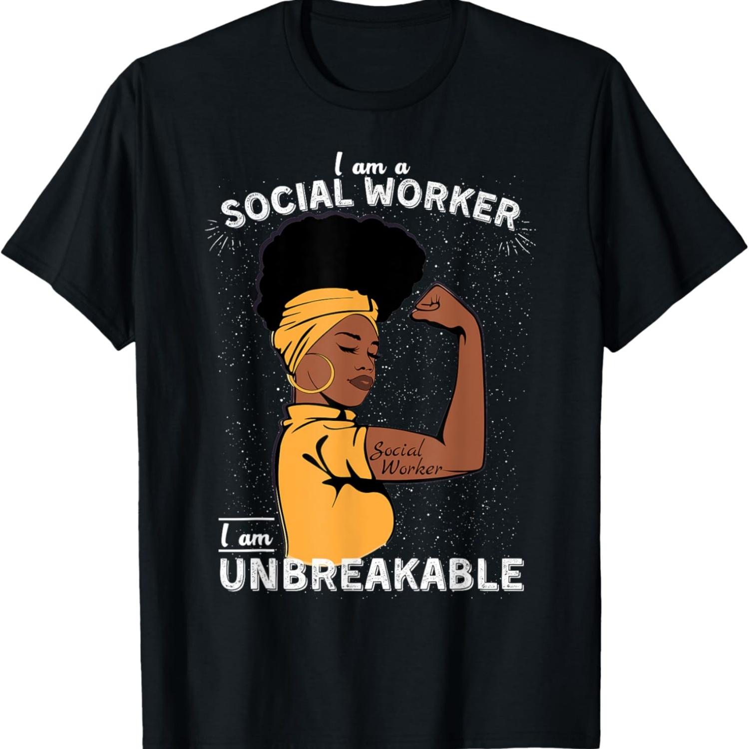 

Black Social Worker Gift Unbreakable School Social Worker T-Shirt XXXXXL чёрный