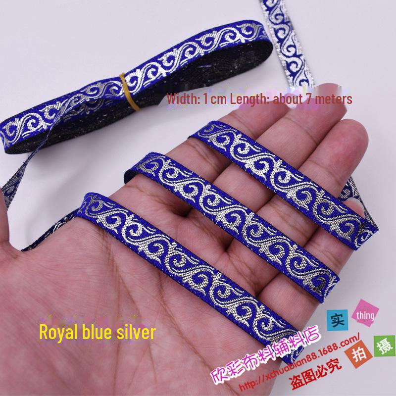 Ethnic Style Gold Lace Ribbon Embroidery Accessories No. 100