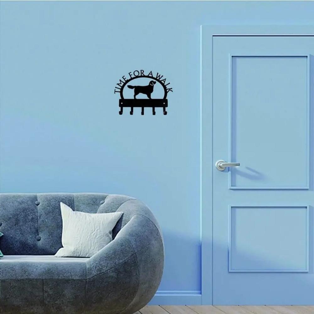 Golden Retriever Walk Key Rack Wall Mounted Hook Art Shape Door Hooks Bathroom Towel Holder Golden Retriever Hook Art Key Rack