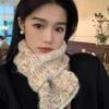 Rainbow Candy Bean Short Scarf Women's Winter New Warm Korean Style Student Cute Scarf Versatile