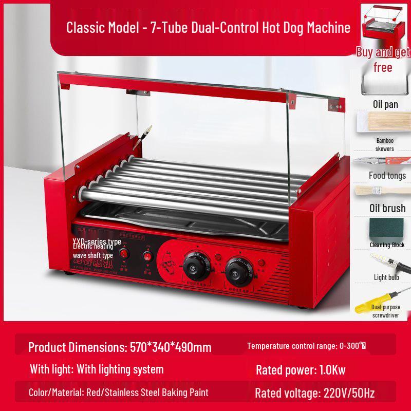 Multi-Functional Electric Sausage Grill & Ham Cooker with Automatic Heat Control