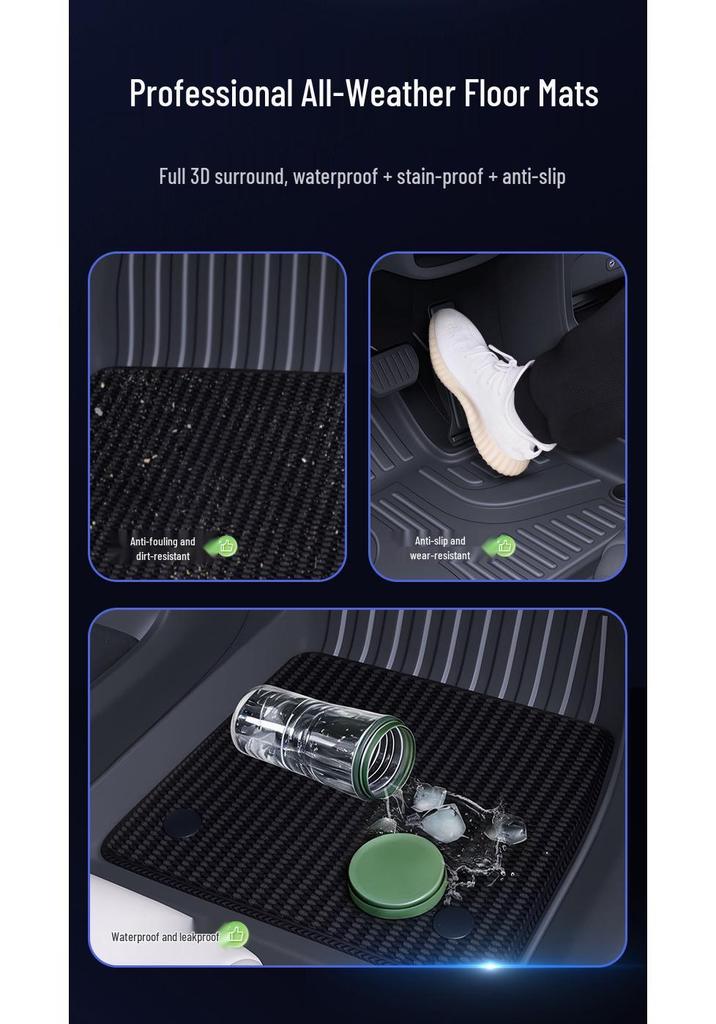 Full Coverage TPE Floor Mats for 26 Chery QQ3 EV Models