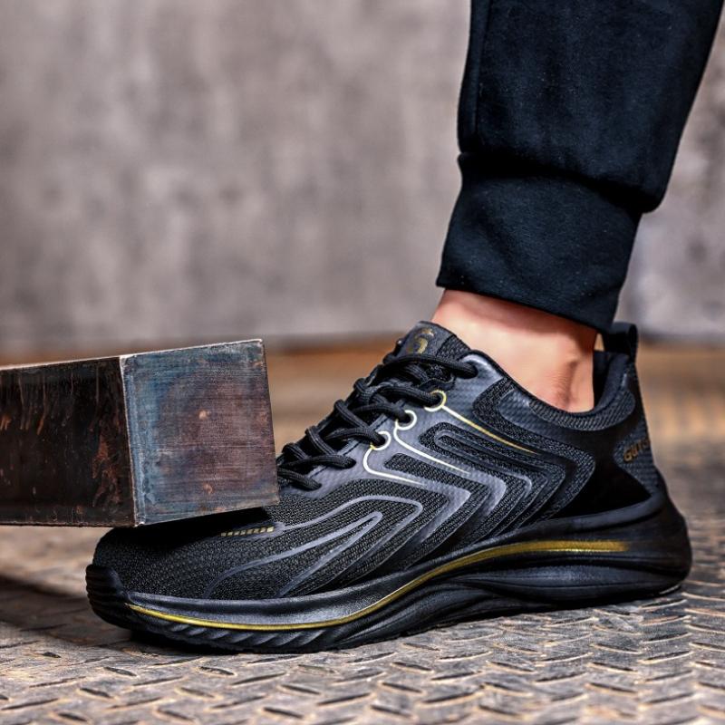 Work Sneakers Men Safety Shoes Construction Steel Toe Work Shoes Safety Boots Men Shoes Anti-puncture Working Summer Kevlar