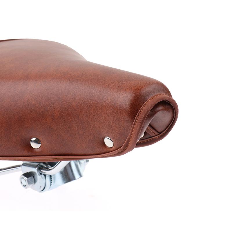 Vintage Retro Bicycle Bike Cycle Pu Leather Saddle Seat Spring Comfortable Seat