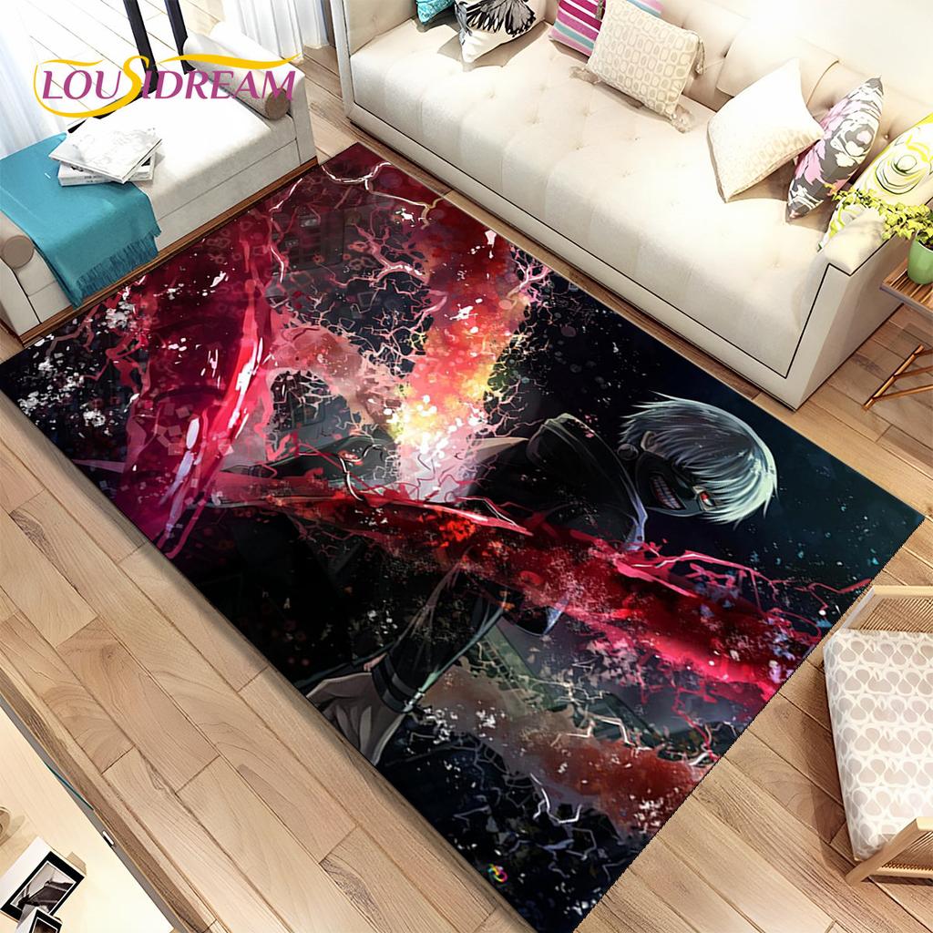 Japan Anime Tokyo Ghoul Cartoon Area Rug,Carpet for Home Living Room Bedroom Sofa Doormat Kitchen Decor,kids Non-slip Floor Mat
