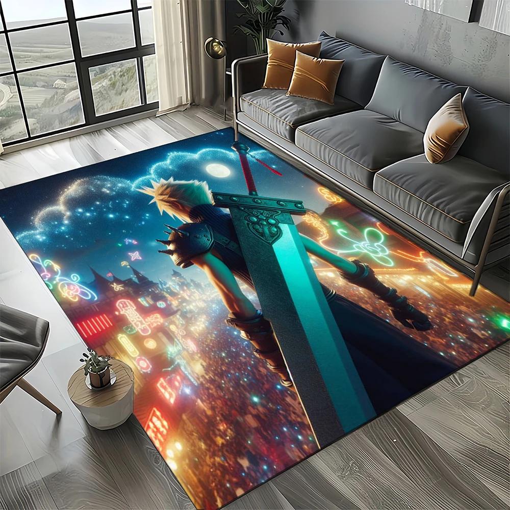 2025 New Style Cloud Tifa Aerith Final Fantasy Games Carpet Rug for Home Living Room Bedroom Sofa Doormat Non-slip Floor Mat