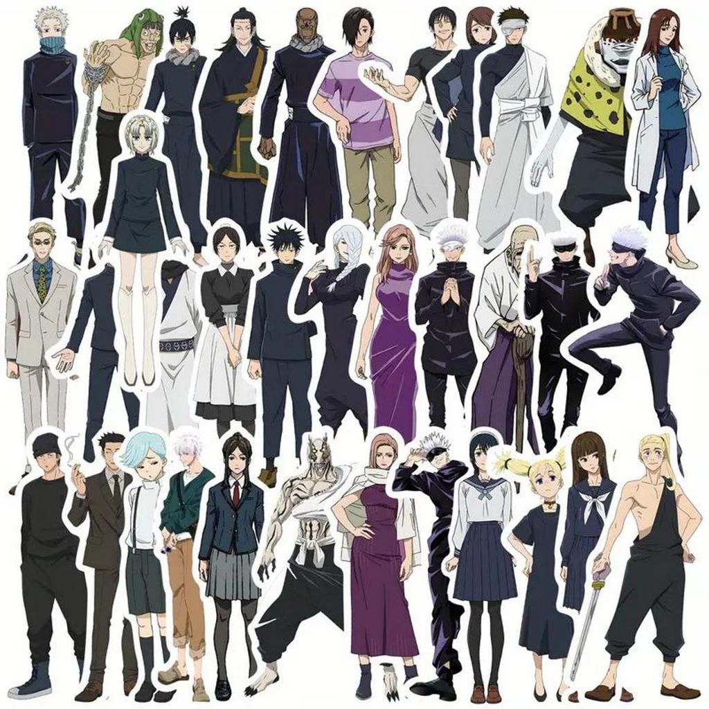 Stickers Magical Battle Jujutsu Kaisen Jujutsu Kaisen Sticker Pack Stickers Set Stickers Manga 80 Pcs