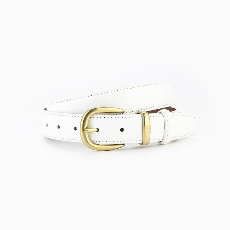 Ladies Leather Belt With Alloy Buckle For Business Casual And Denim Styling