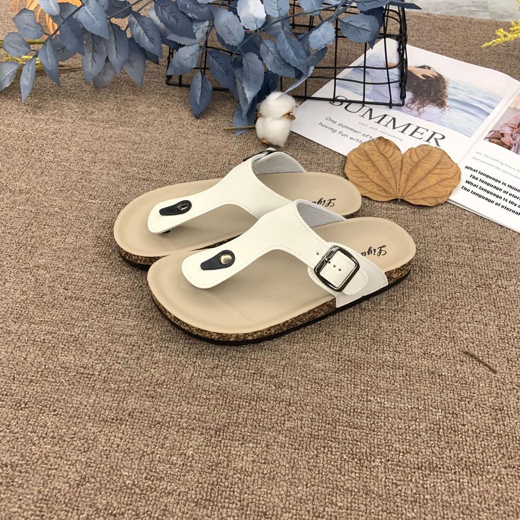 Fashion Fashion Retro Woman Shoes Summer New Round Toe Flat Shoe Comfort Versatile Women's Slippers Simple Soft Soled Women's Flip Flops