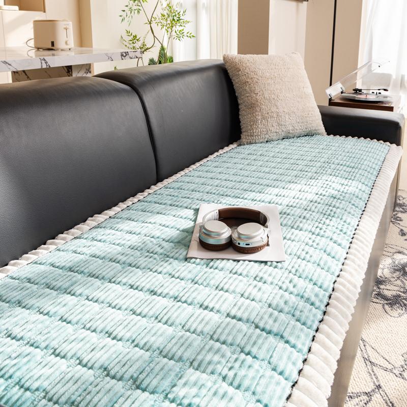 Winter Warm Thickening Plush Cushion New Corduroy Quilted Sofa Towel Couch Cover L-shaped Sectional Anti-slip Modern Sofa Cover