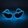 Lunettes LED Carrées Lunettes Cœur Lumineux Lunettes de Soleil Lumineuses Décoratives Fête