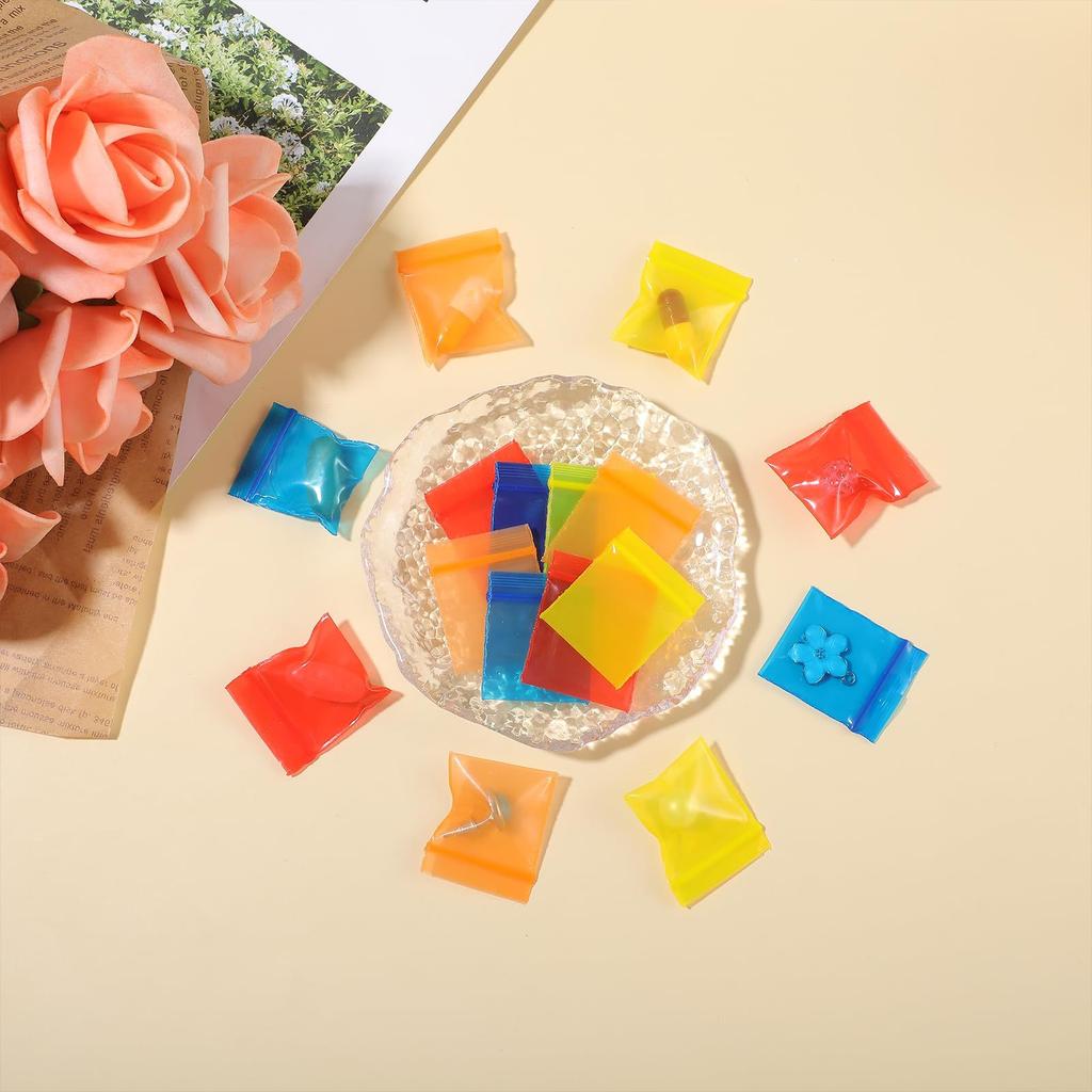 100-1000pcs Colorful Buttons Coins Small Accessories Retail Accessories Storage Packaging Plastic Bags Mini Self Sealing Bags