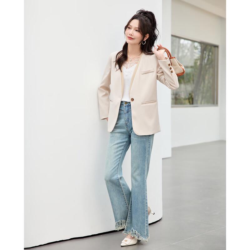 TERRE BLEUE Women's Casual Blazer Jacket