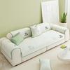 Simple Embroidered Panda Ice Silk Sofa Cushion Summer Cool Bean Seat Cushion Non-Slip Sofa Cover Towel Genuine Leather Sofa