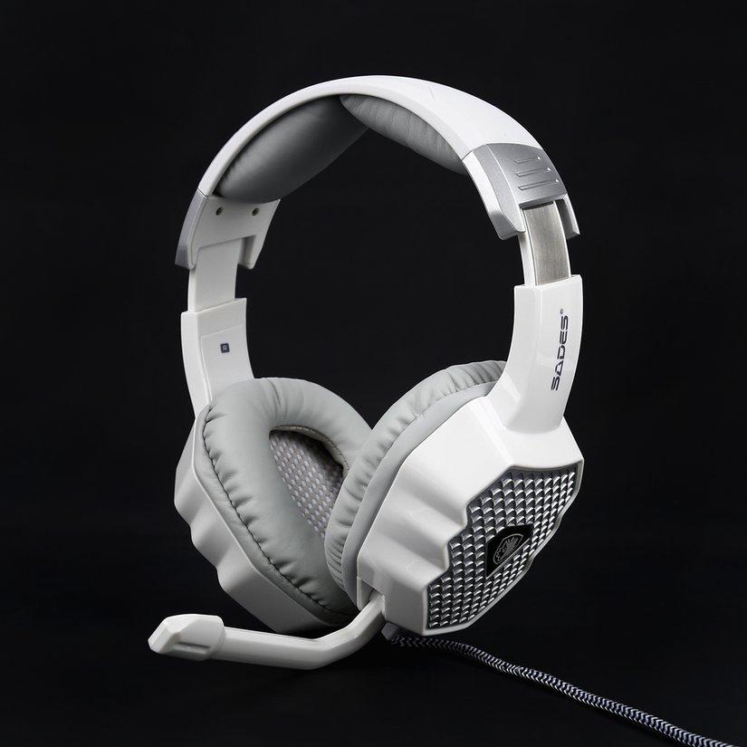 KC White Stereo Gaming Headsets Noise 