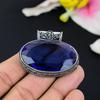 London Blue Topaz Gemstone 925 Sterling Silver Jewelry Pendant 2.56" KG-107