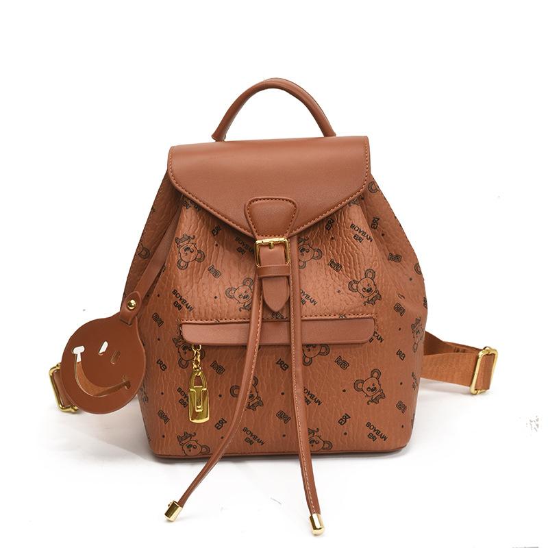 Backpack Bag Women's New Fashion Versatile Shoulder Bag Letter Large Capacity Leisure Travel Backpack