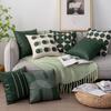 45X45Cm Green Imitation Leather Craft Sofa Throw Pillow Cover Geometric Art Cushion Cover Pillowcase For Home Decoration