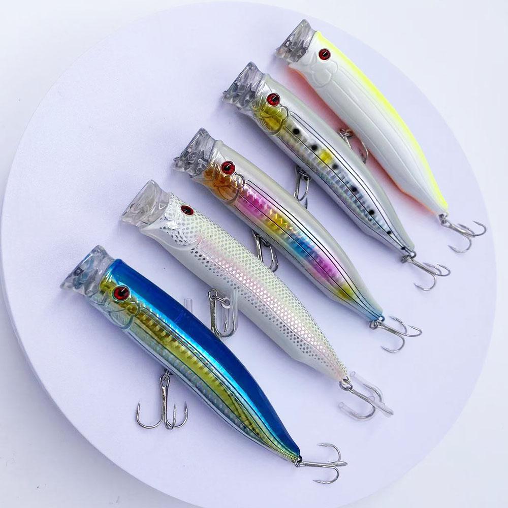Fishing 28g Wire-Integrated Reinforced Popper Lure, Surface Splash Bait, Long-Casting Floating Type Seabass Lure