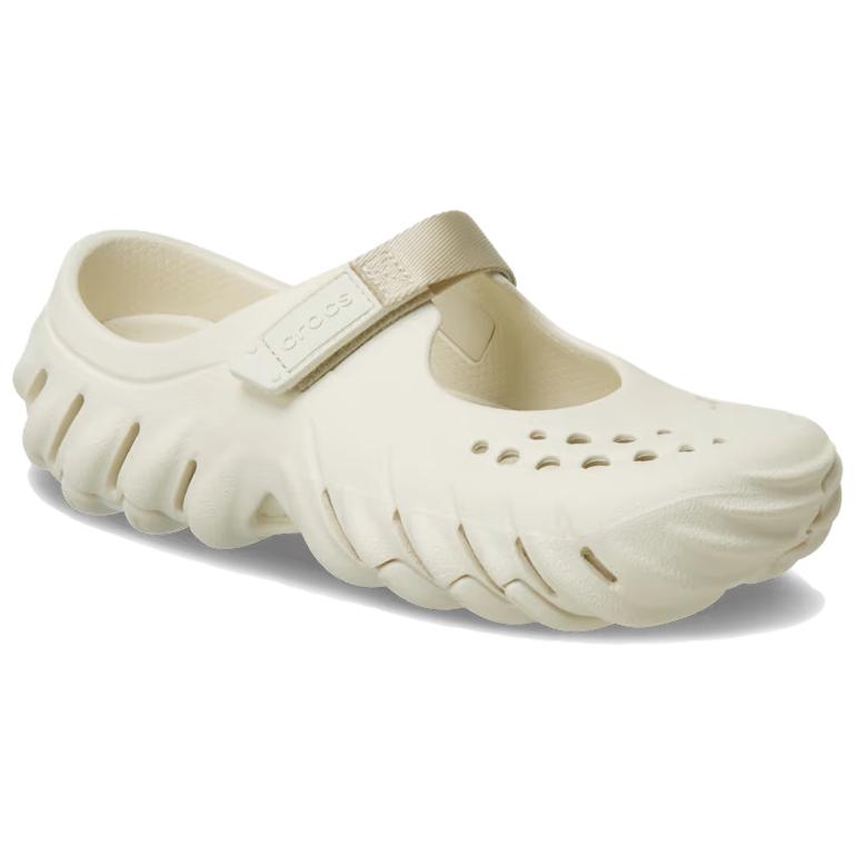 Crocs Echo Mary Jane Clog Comfortable Simple Clogs Unisex Clogs Off-White 211996-2MD