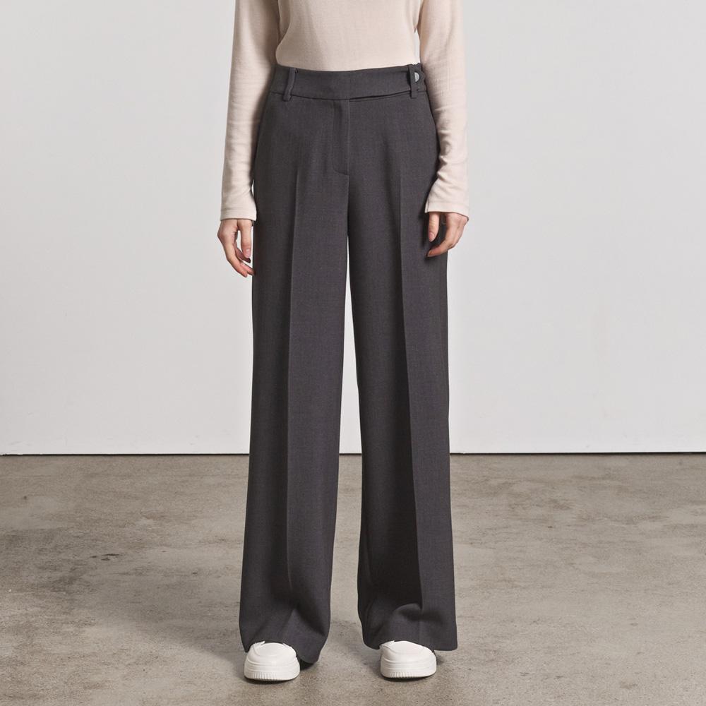 Hiikeu Signature Slim-Wide Trouser_Deep Gray
