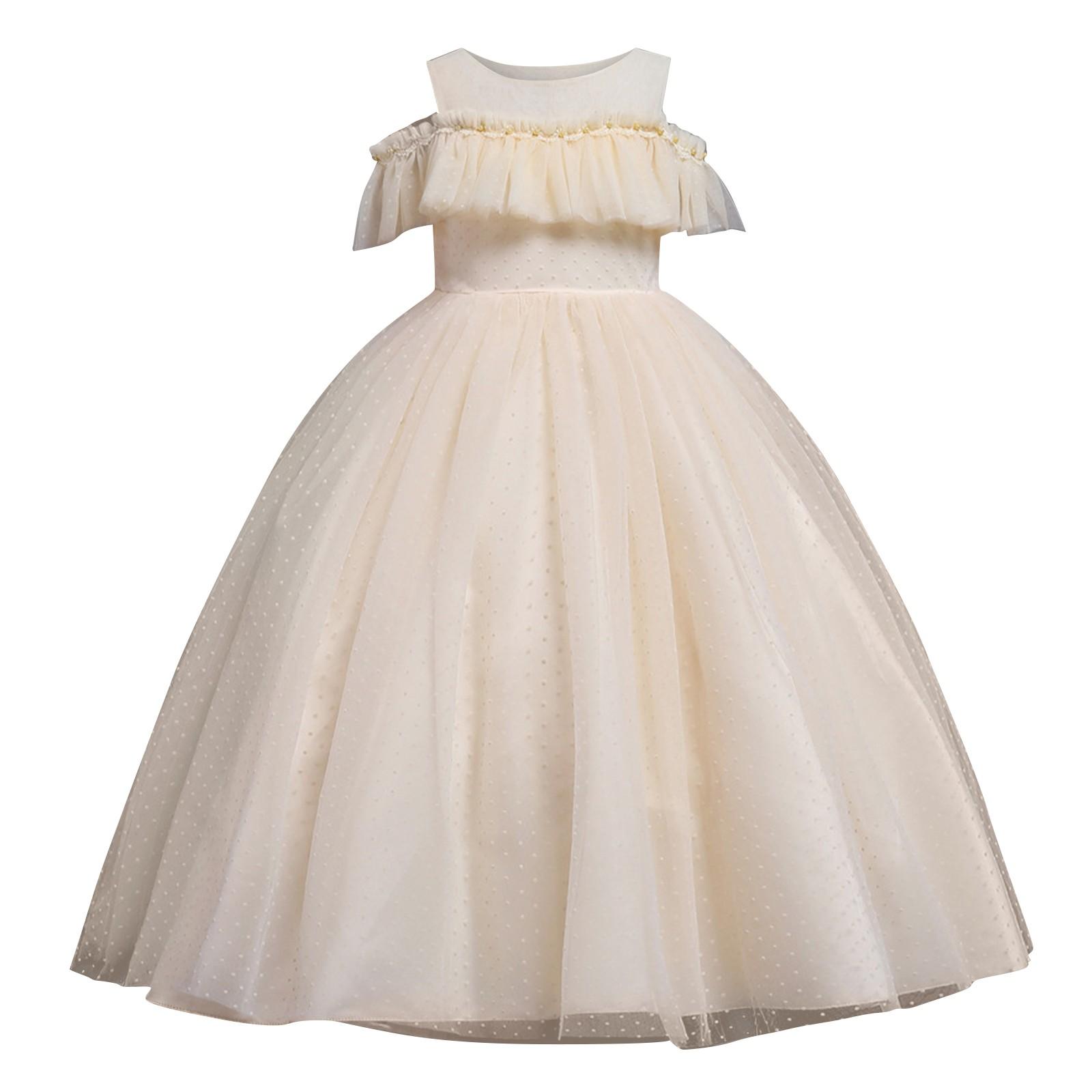 Детское платье принцессы, однотонное платье, детское платье хозяина фестиваля 120 шампанского