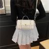 Fashion Trend Design Women's Handbag Spring New Solid Color Shoulder Messenger Bag