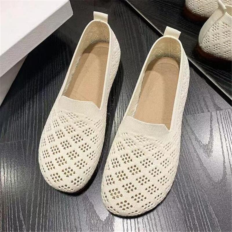 Summer Women's Shoes Fashion Mesh Hollowed Out Breathable Soft Sole Anti-slip Casual Flat Sole Shoes for Women