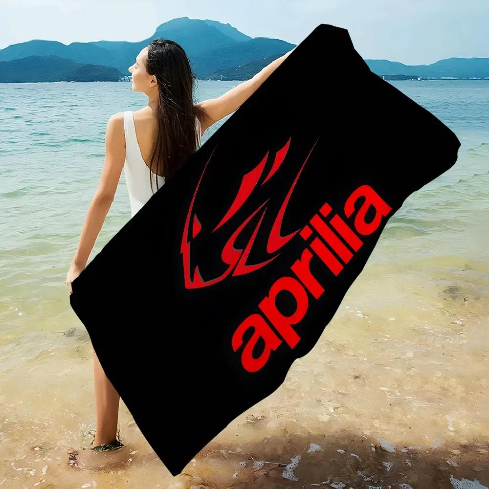 Shanika Chen Girls A-Aprilias Logo Printed Carpet Beach Towel Colorful Bath Towels For Microfiber Quick Dry Sand Beach Spa Gym Pool