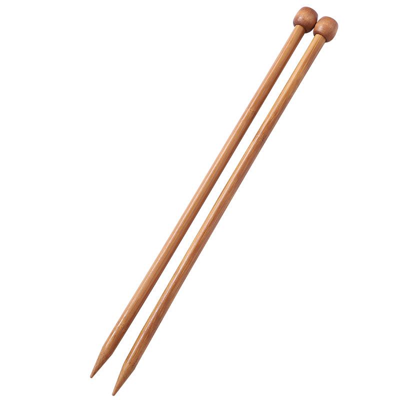 Carbonized Bamboo Straight Knitting Needles Set for Scarves and Sweaters