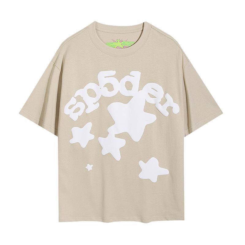 Sp5der hip hop singer Young Thug same foam letter 555555 couple T-shirt Pink short sleeve tee