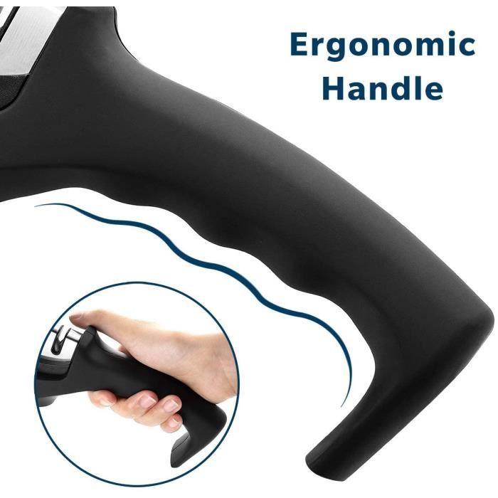 3 étapes aiguiseur de couteaux de cuisine professionnel antidérapante, aiguiseur de couteaux de cuisine céramique tungstène, affut