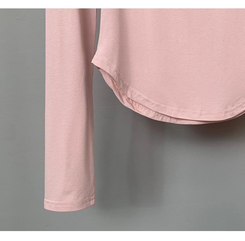 Dongdaemun Slimming Low-Cut Busty Long-Sleeve Women's Trendy T-Shirt