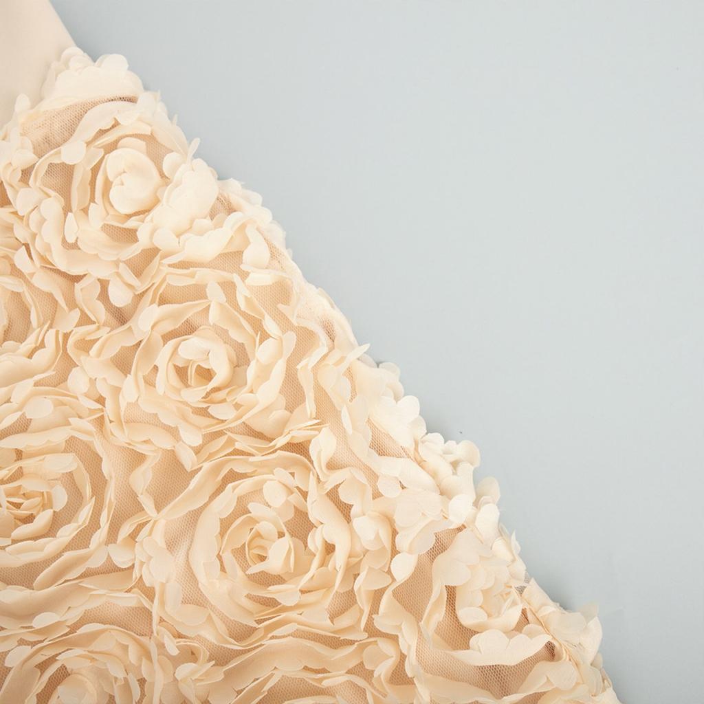 Fall Winter New Women's Petal Design Long Maxi Evening Skirt Elegant Formal Party Dinner High Waist Skirt