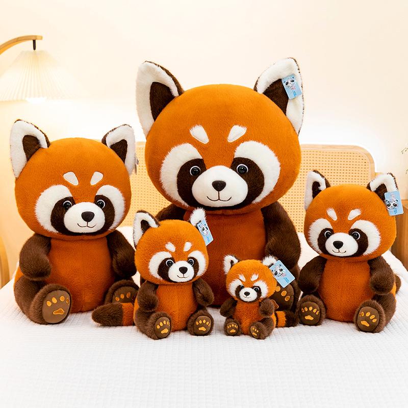 Cute Little Raccoon Plush Toy Cartoon Cute Panda Doll Simulate Sitting Doll Zoo Gift
