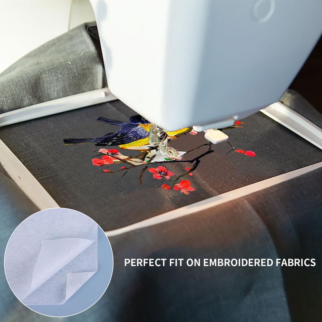 300 Pcs Tear Away Embroidery Stabilizer 10x12 in Embroidery Backing Medium Weight 1.8 oz Tearaway Stabilizers for 5x7 Hoops