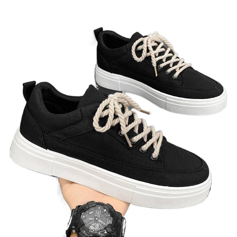 Leinwand neue Winter Nischen Design lässige Board Schuhe Student Sport Schwarz trendige Schuhe Herbst