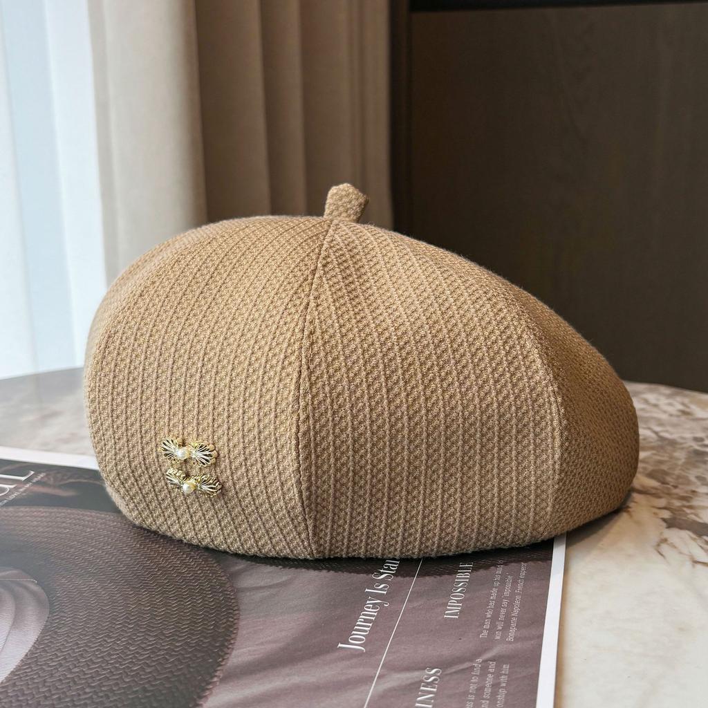 Beret Female Autumn and Winter Retro Painter Hat Versatile Pumpkin Hat Trendy Face Small Bud Hat