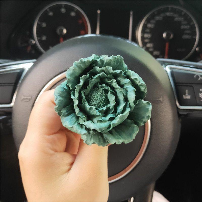 

Green Bows Small Ornaments Rose Car Aromatherapy Vintage Green Hibiscus Hair Clip + Scented