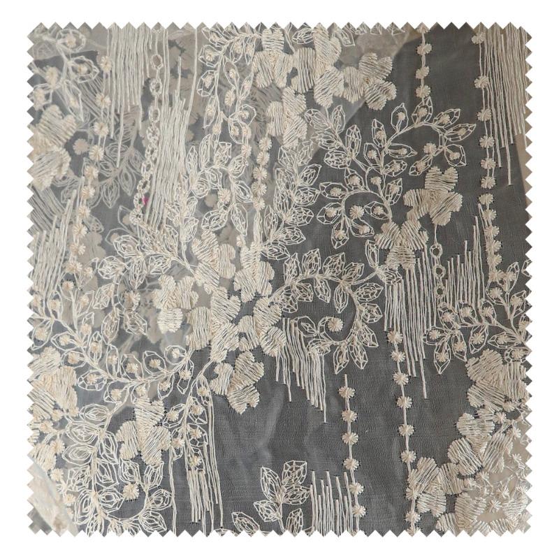 100x130cm Broderimönster Nätspets Jacquard Kreativ DIY Halvtransparent Bröllopsklänning Kjoldesigner Tyg