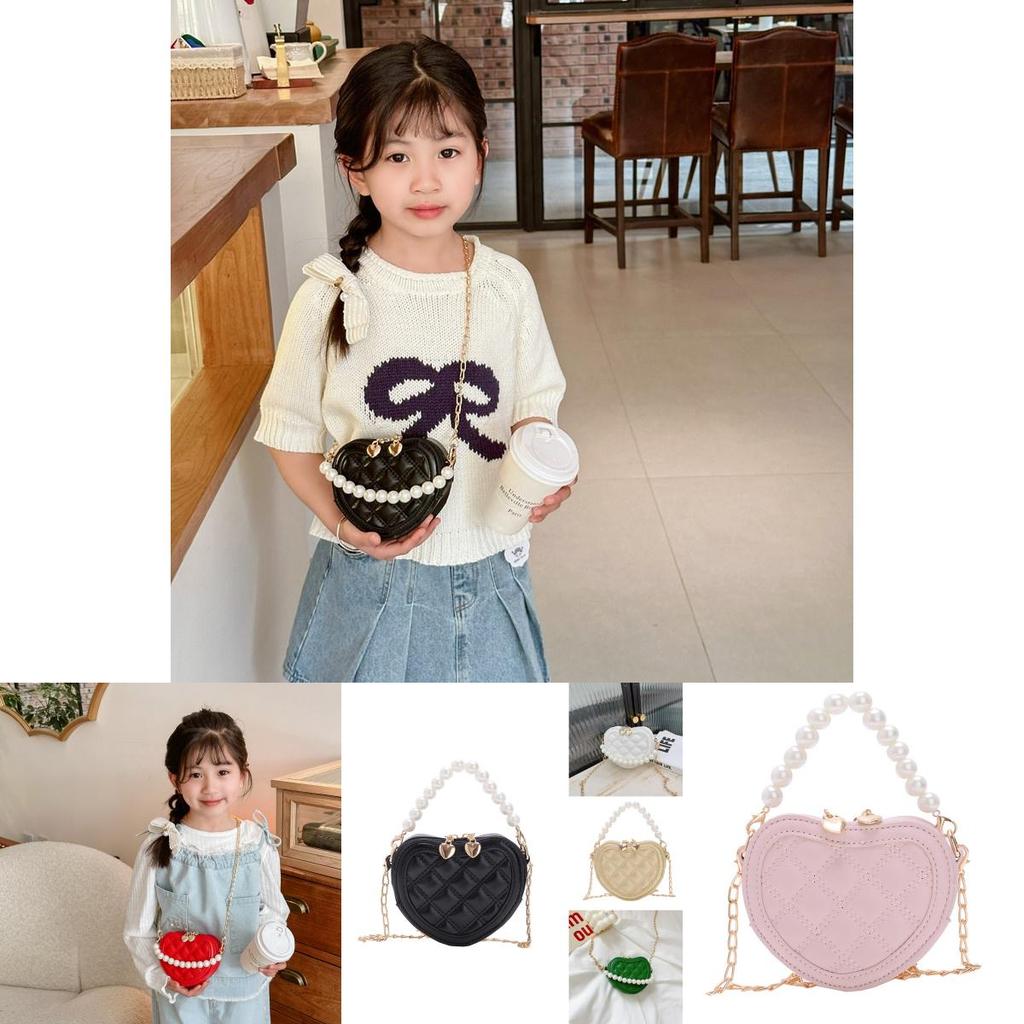 Trendy And Stylish Kids Shoulder Bag With Quilted Pattern Cute Heart For Boys And Girls